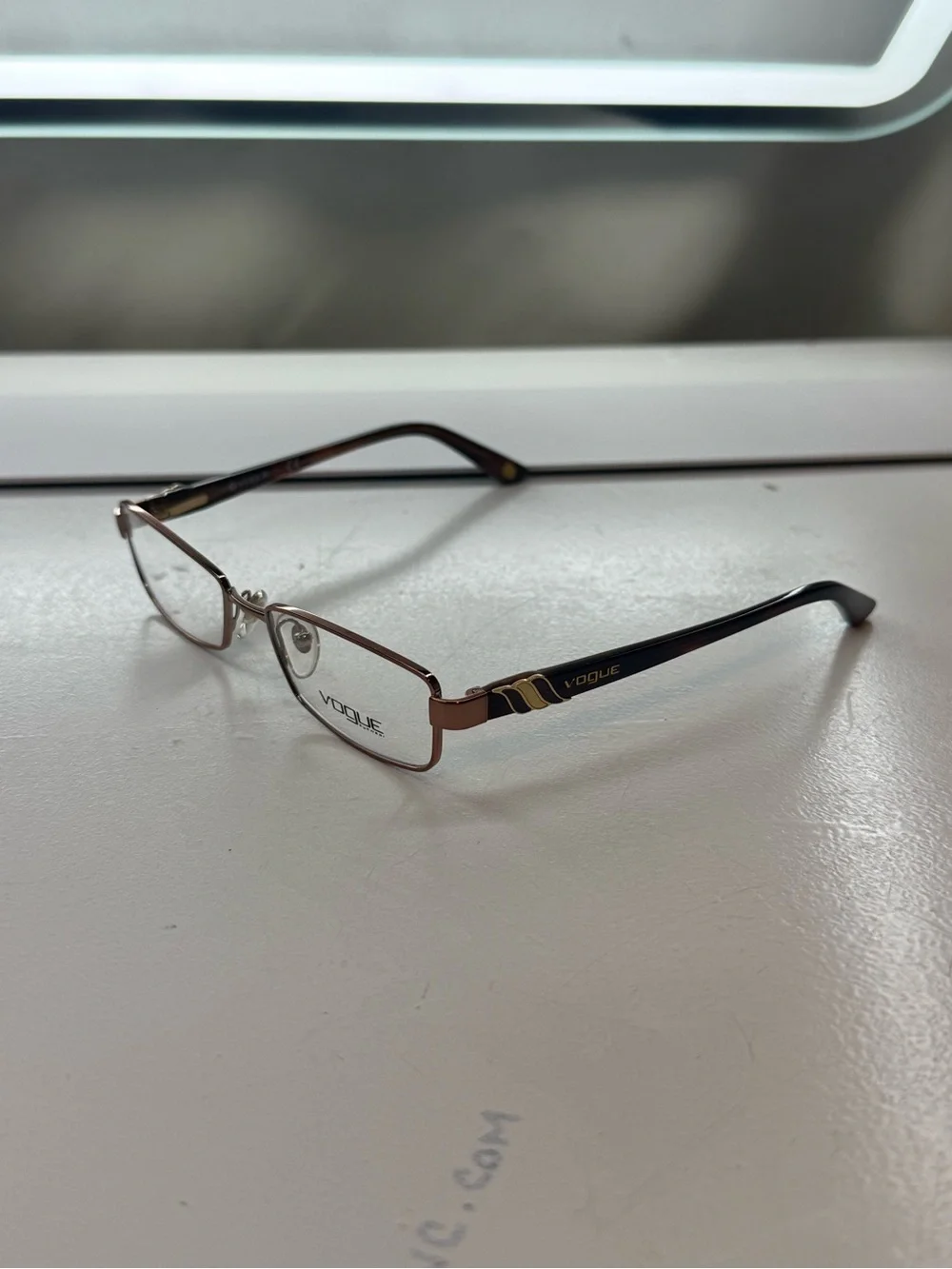 Brand New Vogue vo3749 813 Thin Metal Eyeglasses in Rose-Tone